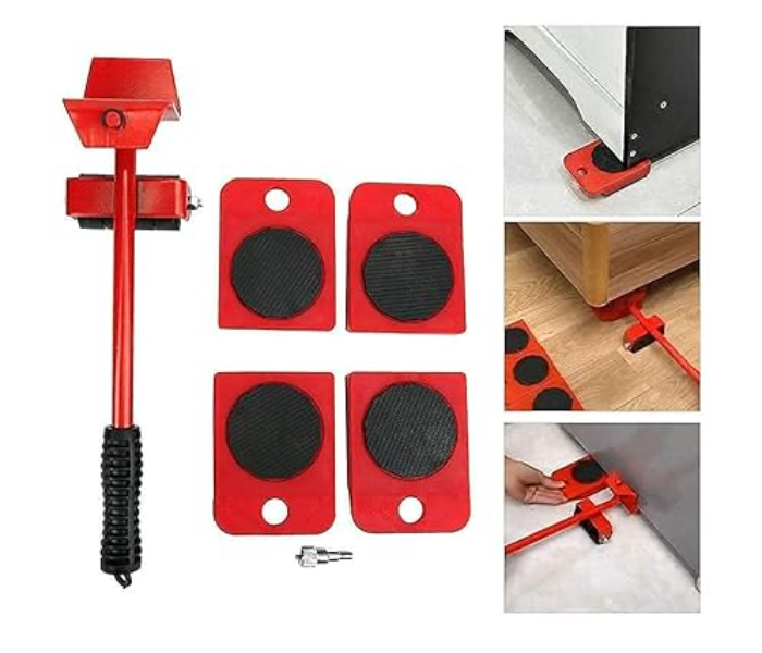 5 in 1 Heavy Furniture Moving Tool Heavy object mover For Moving House Cabinet Sofa Bed Desk Slider Remover Rolling Wheel Corner Movers Set For Furniture Mover tool transport Moving Heavy Object Handl - Zoom Image 2