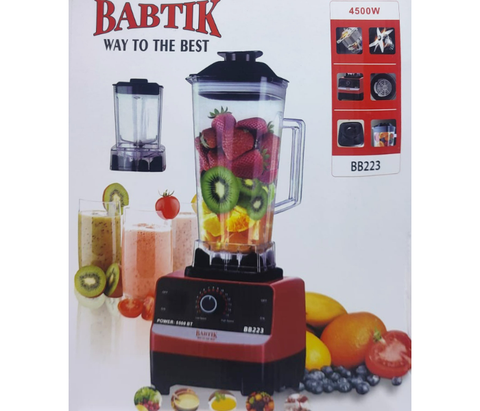 BABTIK BB223 Silver Crest 4500W Heavy Duty Professional Multi Blender Mixer Juicer With 2 Jars - Zoom Image 6