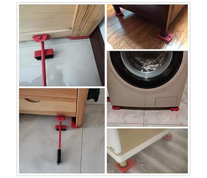 5 in 1 Heavy Furniture Moving Tool Heavy object mover For Moving House Cabinet Sofa Bed Desk Slider Remover Rolling Wheel Corner Movers Set For Furniture Mover tool transport Moving Heavy Object Handl - Zoom Image 4