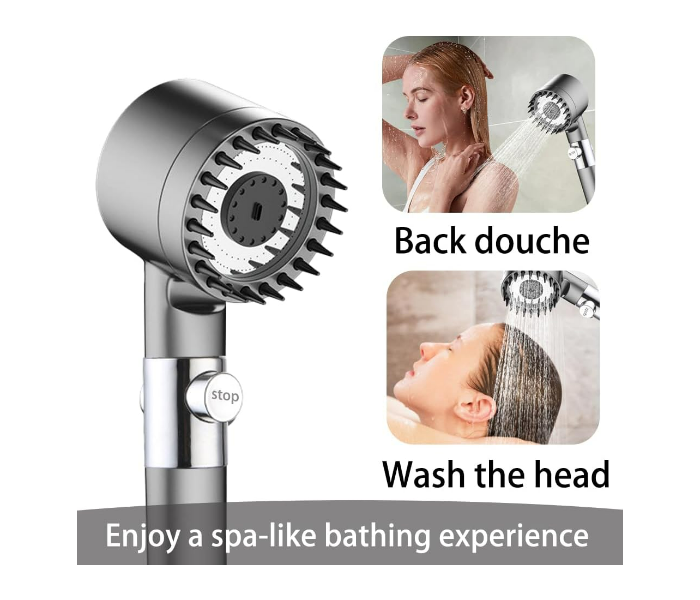 Turbo 3 Spray Mode Detachable Spray Gun Mode with Pause Switch for Dry Hair and Skin high pressure shower heads in UAE