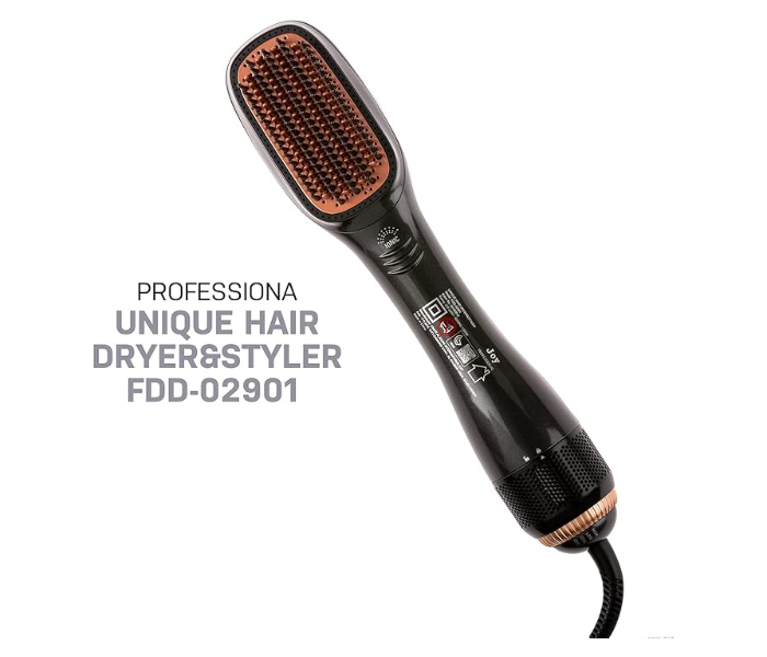 Joy Professional Styling Brush, 2 In 1 Professional Hair Dryer Brush Negative Ion Blow Dryer Straightening Brush Hot Air Styling Comb Electric Hair Straightener Styler - Zoom Image 3