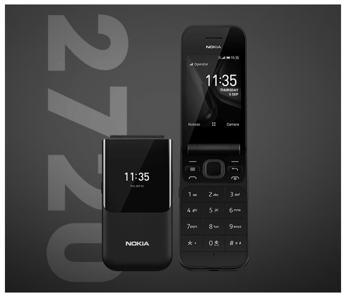 Nokia 2720 Flip 512MP RAM 4GB, 4G -Black in UAE