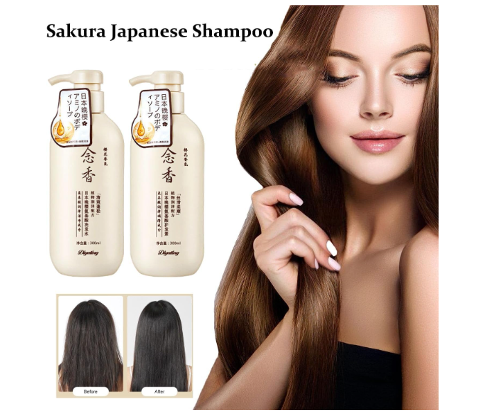 Sakura Japanese Shampoo for Hair Loss, Sakura Shampoo and Conditioner Japanese, Sakura Hair Growth Shampoo Japan'S No. 1 Shampoo, Japan Evening Sakura Nianxiang Shampoo, Thick Smooth Hair (Shampoo) in UAE