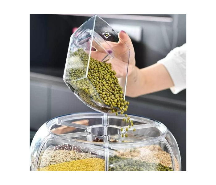 Multifunctional Rice Dispense Rice Storage Container Rice Storage Box Large Dry Food Dispenser Grain Container Kitchen Food Grain Storage Container Rotating Household Automatic Rice Storage Bucket in UAE
