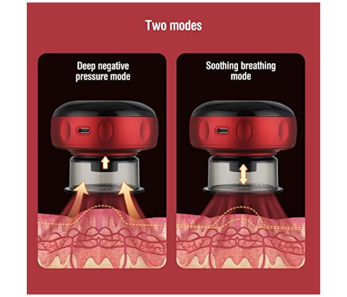 Electric Cupping Machine, Smart Cupping Set, 6/12 Modes Vacuum Suction Heating Cupping Massager, Back Gua Sha Massage Tool, Fatigue Relief Cupping Machine, Gift for Favorite Family in UAE