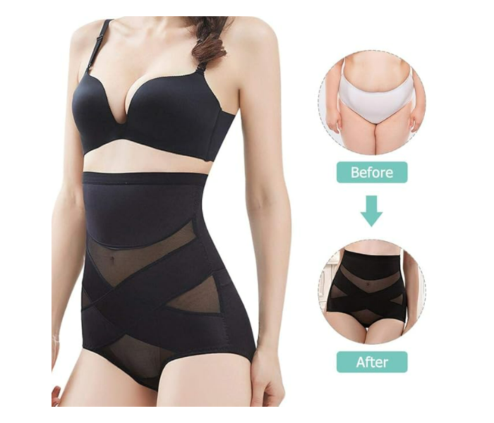 Beauty Women High Waist Breathable Cross Compression Abs Booty Shaper Shorts in UAE
