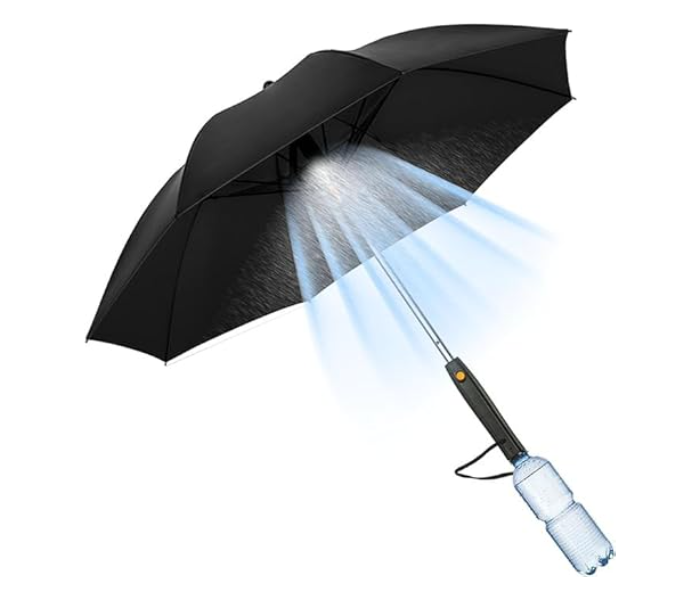 Uv Blocking Umbrella with Fan, 3 in 1 Umbrella with Fan and Mister, Sun Umbrella Uv Protection, Long Handle Cooling Umbrella, For Fishing, Golfing, Patio, Sand, Travel in UAE