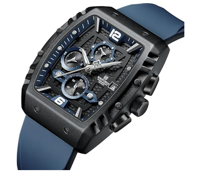 NAVIFORCE Waterproof Chronograph Sport Watch for Men, with Auto Date Women Quartz Wrist Watches, Colorful Silicone Band in UAE