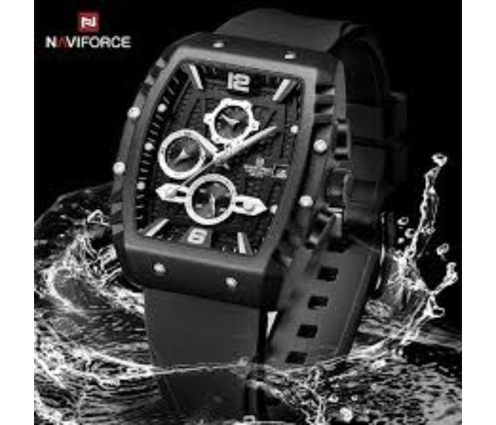 NAVIFORCE luxurious Men Analog Sports Chronograph Date Silicon Strap Quartz Watch -NF8025 in UAE