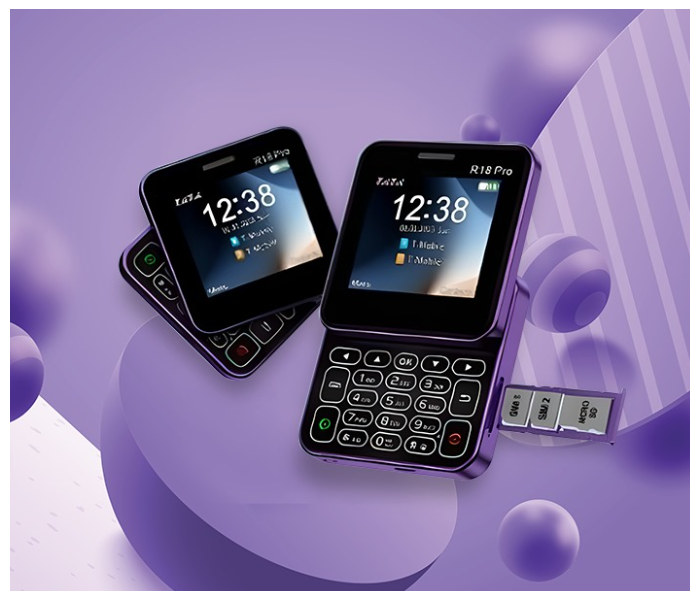 New Rock ENES 16 Pro SLIDESLIP PHONE Slider Dual Sim Keypad Mobile with 2.4 Display Slide Flip Notification Light BT Dialer Box Speaker Voice Changer Long Lasting Battery Feature Phone in KSA