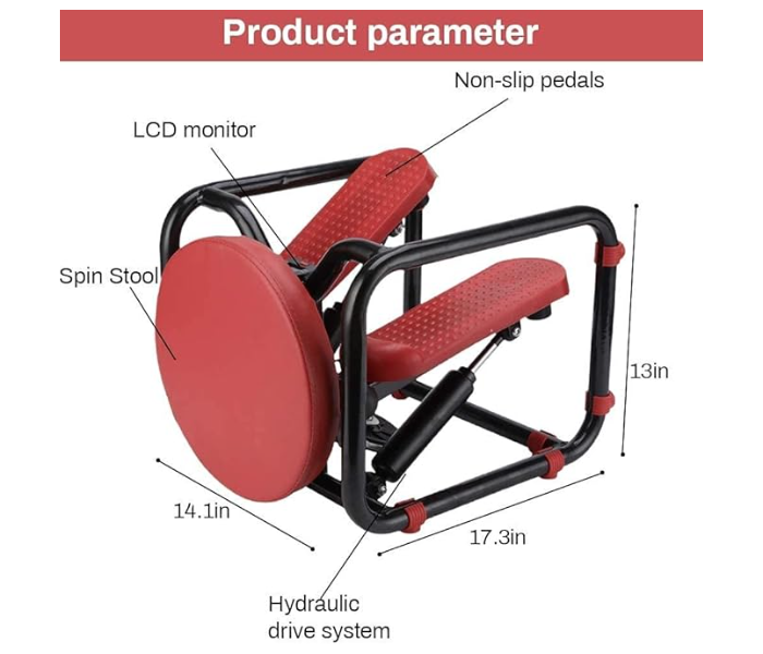 Mini Fitness Trainer Climbing Machine Foot Machine for Weight Loss and Indoor Sports Full-Body Workout in UAE