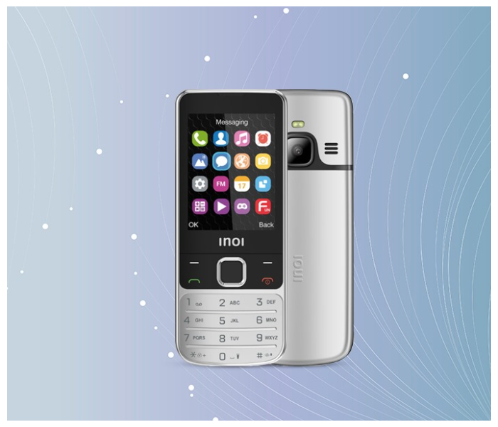 INOI 243 Classic Dual Sim Mobile Phone Metal Body English Arabic Keyboard in KSA