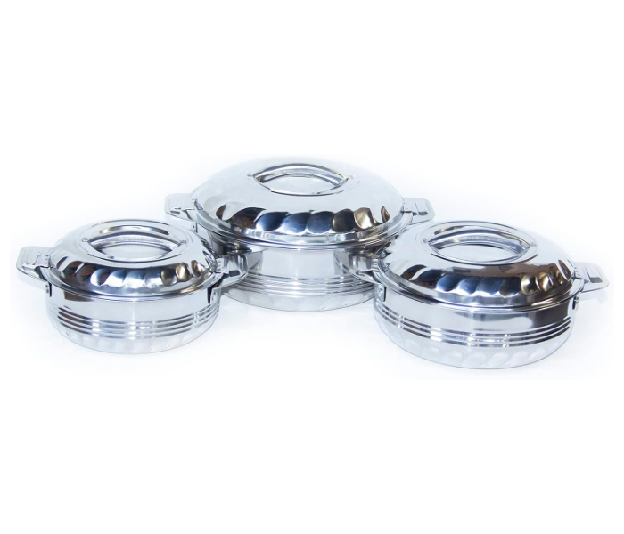 National Super Max 8 pieces High quality insulated Hot Pot set 1000ml 1500ml 2500ml 3500ml - Silver in UAE