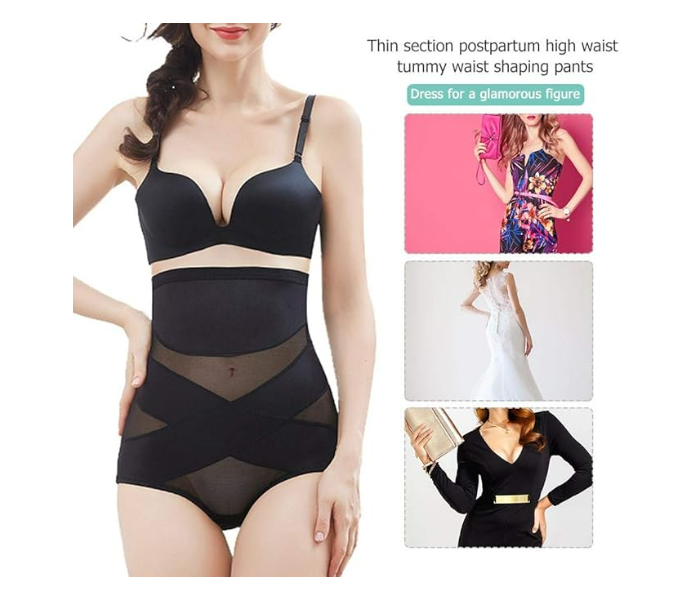 Beauty Women High Waist Breathable Cross Compression Abs Booty Shaper Shorts in UAE