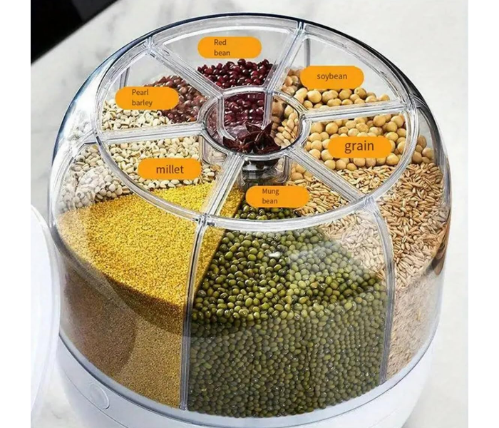 Multifunctional Rice Dispense Rice Storage Container Rice Storage Box Large Dry Food Dispenser Grain Container Kitchen Food Grain Storage Container Rotating Household Automatic Rice Storage Bucket in UAE