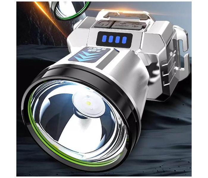 High Bright Hiking Light Sensing Headlight Super Bright Mobile Charging LED Head Lamp Rechargeable in KSA