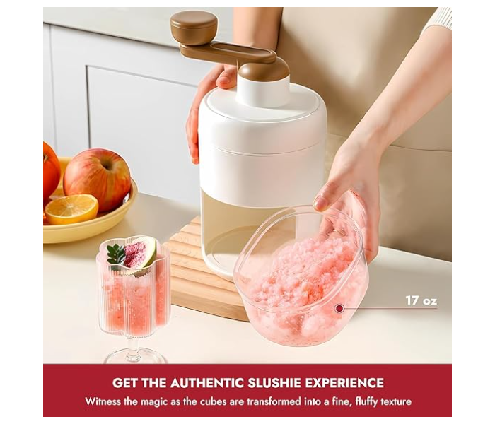 Snow Cone Machine Manual, Shaved Ice Maker Machine for Home, Ice Shaver Hand Crank, Slushy Maker Machine, Ice Crusher for Snow Cones, Ideal for Outdoor Picnics, Portable in UAE