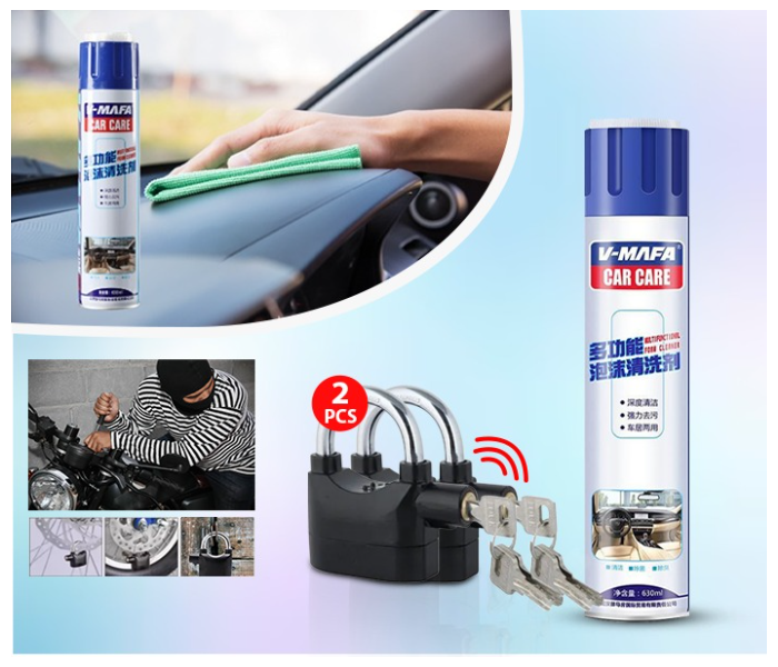 Bundle 2 PCs Set Siren Alarm Lock AntiTheft Image