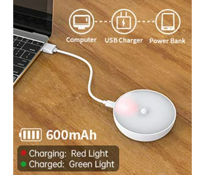 Quick Sense Motion Sensor Light Rechargeable LED Night Light Wireless Sensor Wall Light for Hallway Wardrobe Basement Cupboard Garage in UAE