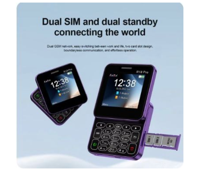 New Rock ENES 16 Pro SLIDESLIP PHONE Slider Dual Sim Keypad Mobile with 2.4 Display Slide Flip Notification Light BT Dialer Box Speaker Voice Changer Long Lasting Battery Feature Phone in KSA