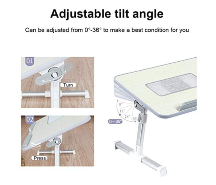 Foldable 15 Inch Laptop Stand With USB Cooling Fan - White in OMAN