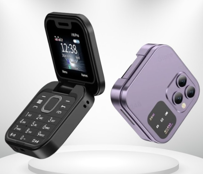 2024 New Mini Flip Mobile Phone 2 SIM Card Small Display Foldable Cell Phone, Unlocked Flip Phone purple in UAE