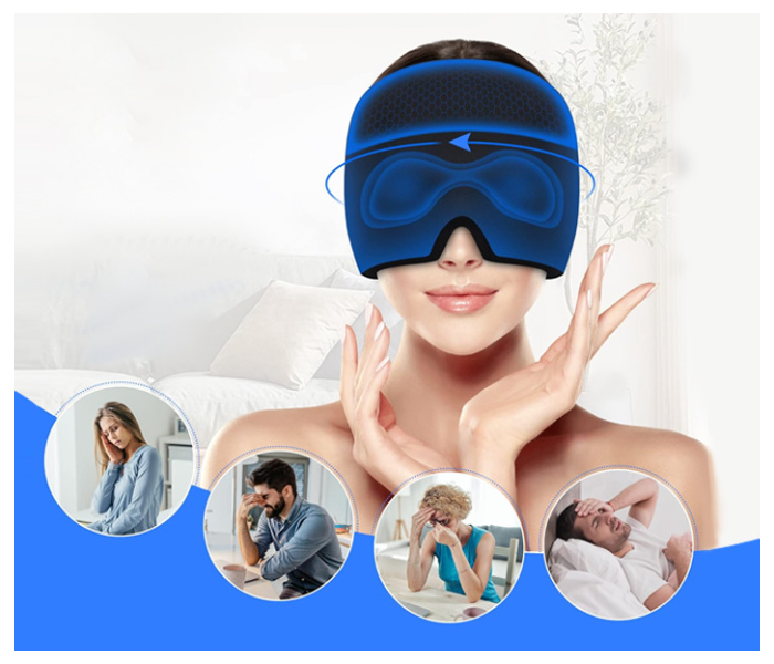 Headache Relief Ice Mask, Hot & Cold Therapy Headache Relief Hat, Migraine Relief Cap, Form Fitting Headache Relief Cap, Head Wrap Ice Mask, Gel Ice Mask for Headaches, Sinus in UAE