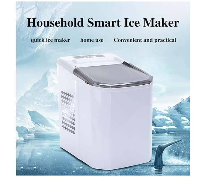 Ice Maker Stainless Steel, Ice Cubes Ready in 10 Mins, 10kg Ice per 24 Hrs, Ice Maker Machine Counter Top Home, Self-Clean Function, 1.3 L with Ice Scoop & Basket in UAE