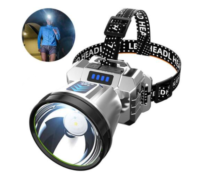 High Bright Hiking Light Sensing Headlight Super Bright Mobile Charging LED Head Lamp Rechargeable in KSA