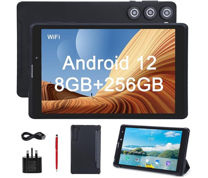 C idea 8 inch Android 12 Tablets,8GB RAM+512GB ROM(512GB TF),5.0 MP + 8.0 MP Dual Camera,HD Touchscreen Tablets With SIM Card Slot/Wifi/5G LTE CM835 Assorted colours in UAE