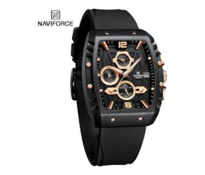 NAVIFORCE luxurious Men Analog Sports Chronograph Date Silicon Strap Quartz Watch -NF8025 in UAE