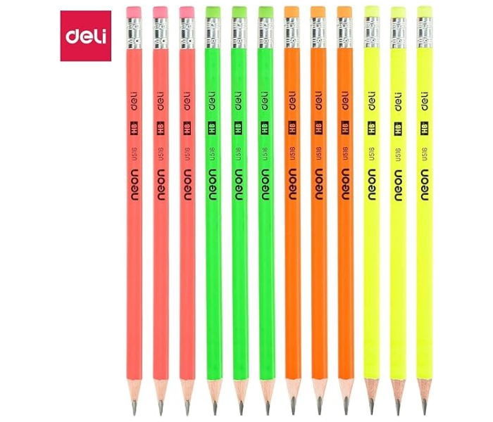 Doms Neon Rubber Tipped HB/2 Graphite Pencil Set | Jar Pack, 30 Pieces | Contains Pencils, Sharpener, Eraser & Scale in UAE