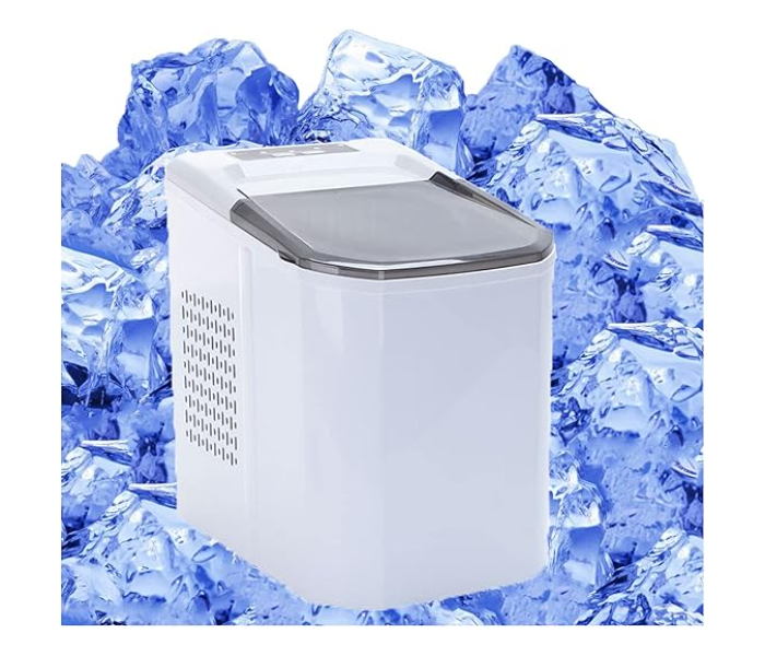 Ice Maker Stainless Steel, Ice Cubes Ready in 10 Mins, 10kg Ice per 24 Hrs, Ice Maker Machine Counter Top Home, Self-Clean Function, 1.3 L with Ice Scoop & Basket in UAE