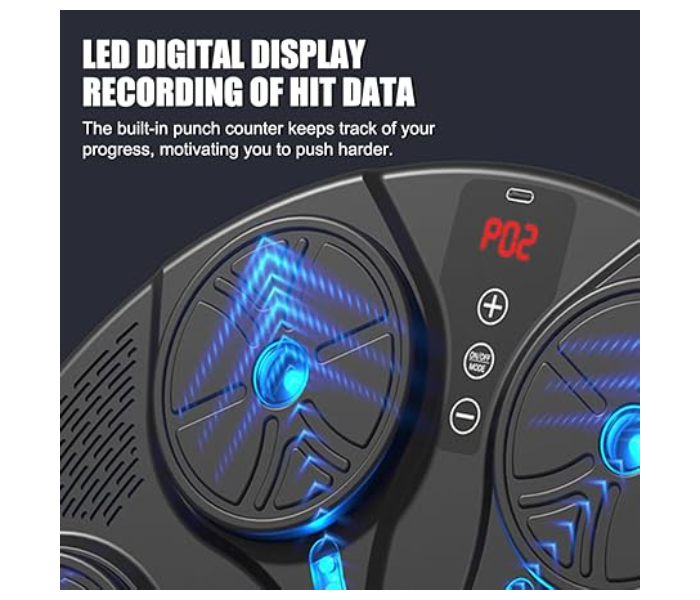 Music Boxing Machine, Boxing Machine Wall Mounted Musical, Electronic Smart Focus Agility Training Digital Boxing Wall Target Punching Equipment Pad Bag for Home Workout Gym in UAE