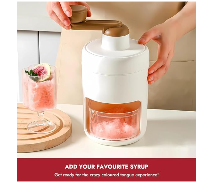 Snow Cone Machine Manual, Shaved Ice Maker Machine for Home, Ice Shaver Hand Crank, Slushy Maker Machine, Ice Crusher for Snow Cones, Ideal for Outdoor Picnics, Portable in UAE