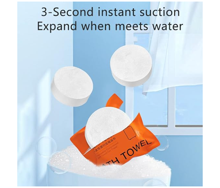 Large Compressed Towel, 50 x 140'' Reusable Cotton Bath Towels,Portable Light and Reusable,Suitable for Hiking, Camping,Beach,Swimming and Traveling in UAE