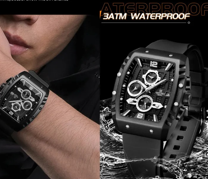 NAVIFORCE luxurious Men Analog Sports Chronograph Date Silicon Strap Quartz Watch -NF8025 in UAE