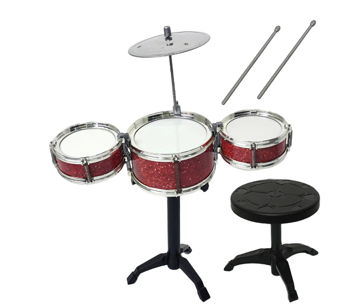 Musical Percussion Instrument Jazz Drum With Drum Stick And Chair For Kids in UAE