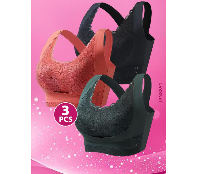 Bundle 3 PCs Set Adjustable Bra Soft and Image