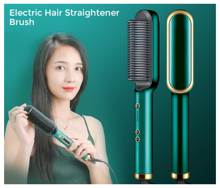 Professional Electric Hair Straightener Brush Heated Comb Image