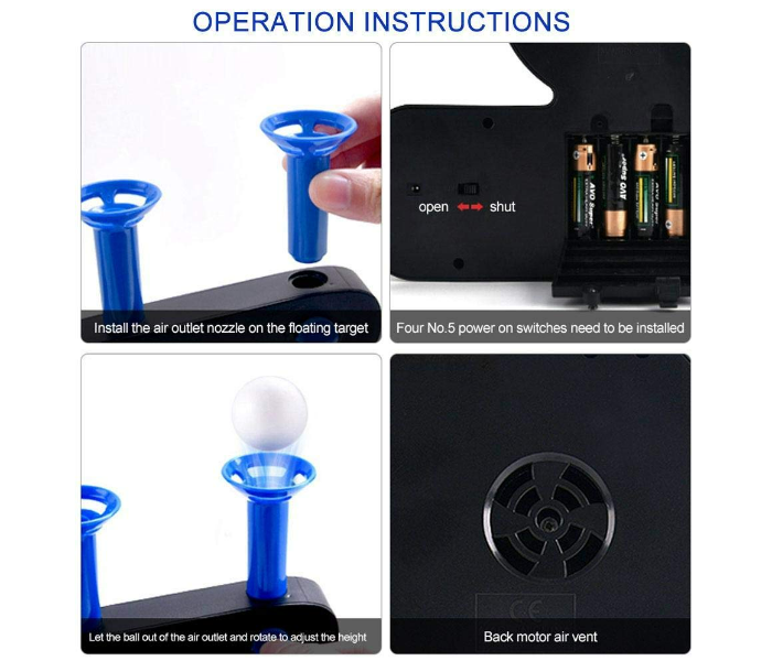 Electric Floating Target Hover Ball Shooting Games for Kids Toy with 10 Foam Darts 10 Floating Balls and 2 Wrist Band USB Rechargeable Floating Ball Target Toys in KSA