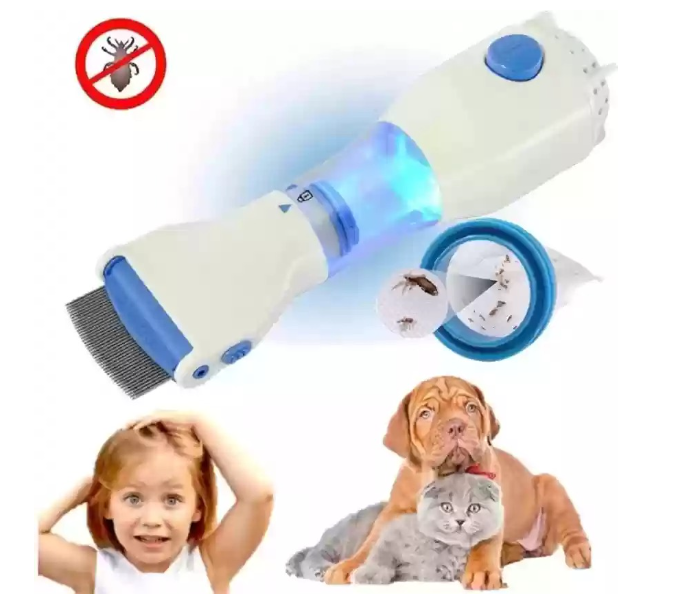 Electric Flea Lice Comb With Vacuum Power, Hair Lice Nits Removal With V Comb Vacuum Machine in UAE