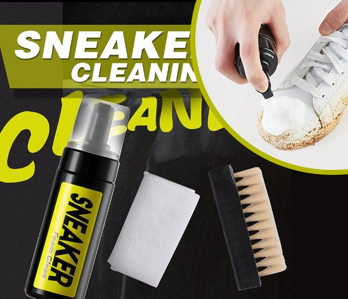 Sneakers Shoe Cleaner Kit for, Water-Free Foam with Brush and Shoe Cloth, for all Shoes, in UAE