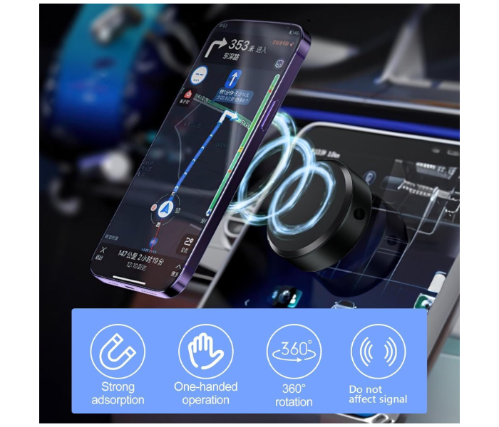 High Quality Magnetic Car Suction Cup Holder 360 3D Rotation Safe View Phone Mount in KSA