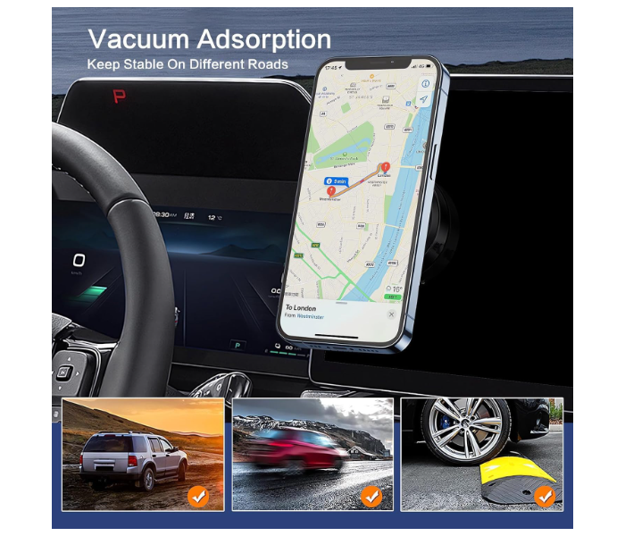 High Quality Magnetic Car Suction Cup Holder 360 3D Rotation Safe View Phone Mount in KSA