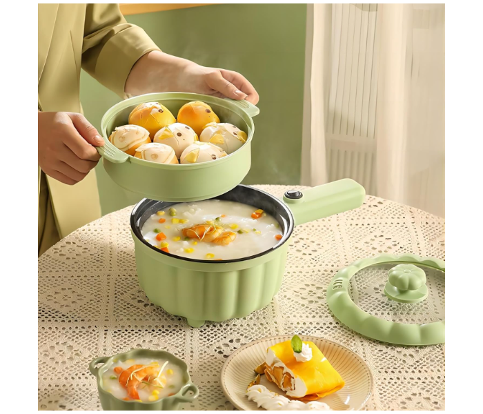 High Quality Multifunction Electric Cooker Pan Hot Pot Non-Stick 2L Portable Multicooker for Home Travel, with Steamer, for Steak, Soup in UAE