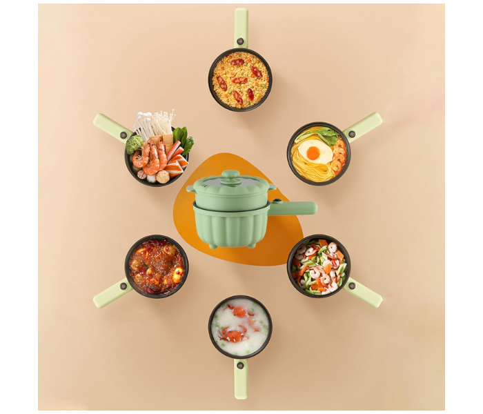 High Quality Multifunction Electric Cooker Pan Hot Pot Non-Stick 2L Portable Multicooker for Home Travel, with Steamer, for Steak, Soup in UAE