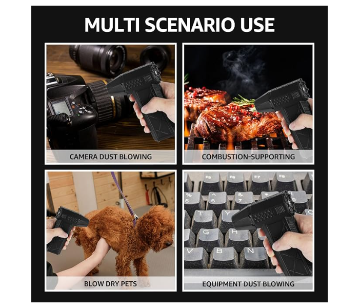 HOTBEST Mini Jet Blower, 130000 RPM Cordless Super Jet Dry Blower, Mini Fan Air Blower with Overheat Protection, Portable Hand Held Powerful Fan for Cleaning, Camping, Outdoors, Car in KSA
