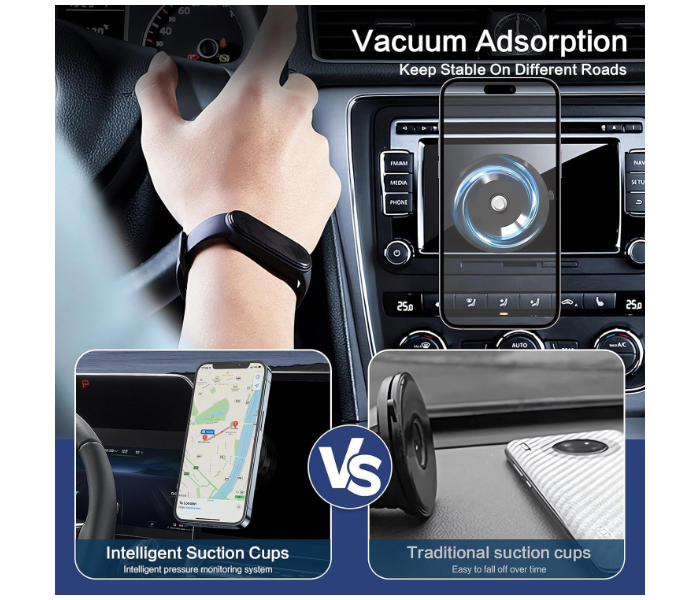 High Quality Magnetic Car Suction Cup Holder 360 3D Rotation Safe View Phone Mount in KSA