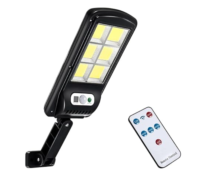 Sensor Solar Street, Outdoor Lights, 3 Modes Solar Wall Lamp with Remote Control, 120 LED Solar Outdoor Lights with Motion Sensor, Solar Lights for Garden, Pathway, Patio, Fence, Garage, Balcony (1 Pack) in KSA